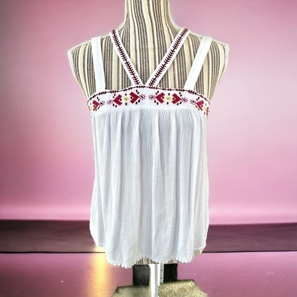 BLUE Rain ladies top, size S, rayon, embroidered, excellent used condition - Picture 1 of 5